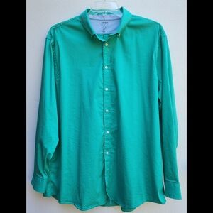 Izod Advance Performance Shirt Size 2XL Slim Fit Stretch Cool FX Green